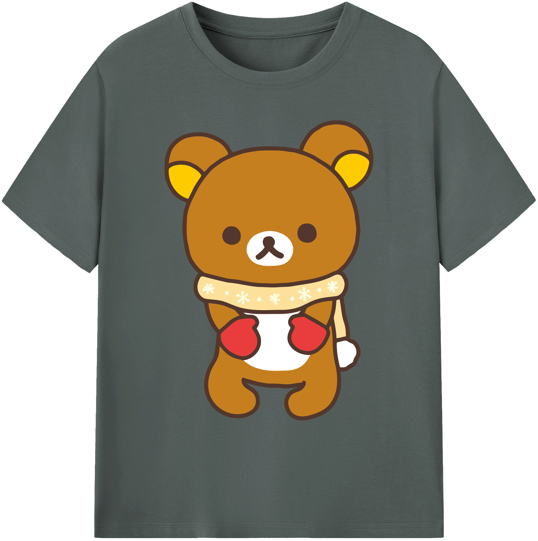 （画像用） リラックマ リラックマ キイロイトリ Rilakkuma Korilakkuma Kiiroitori 綿100％ メンズ半袖Tシャツ｜肌触りやわらか＆通気性